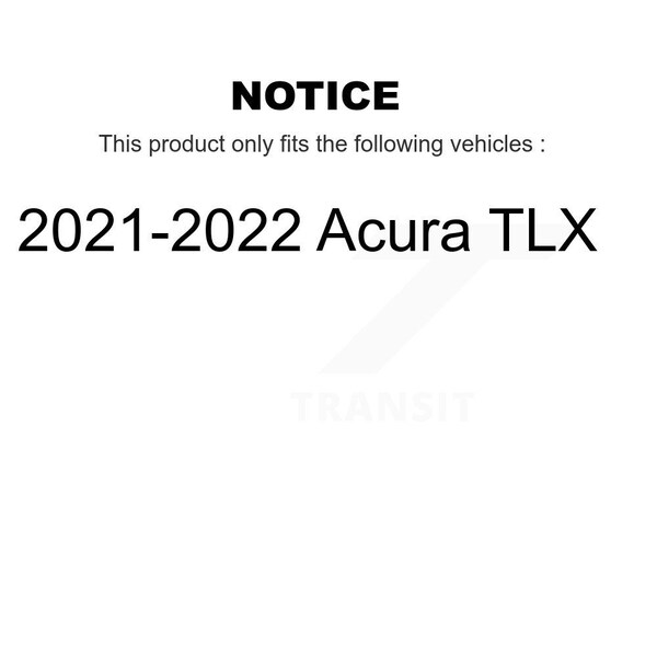 Rear Coated Disc Brake Rotors And Ceramic Pads Kit For 2021-2022 Acura TLX